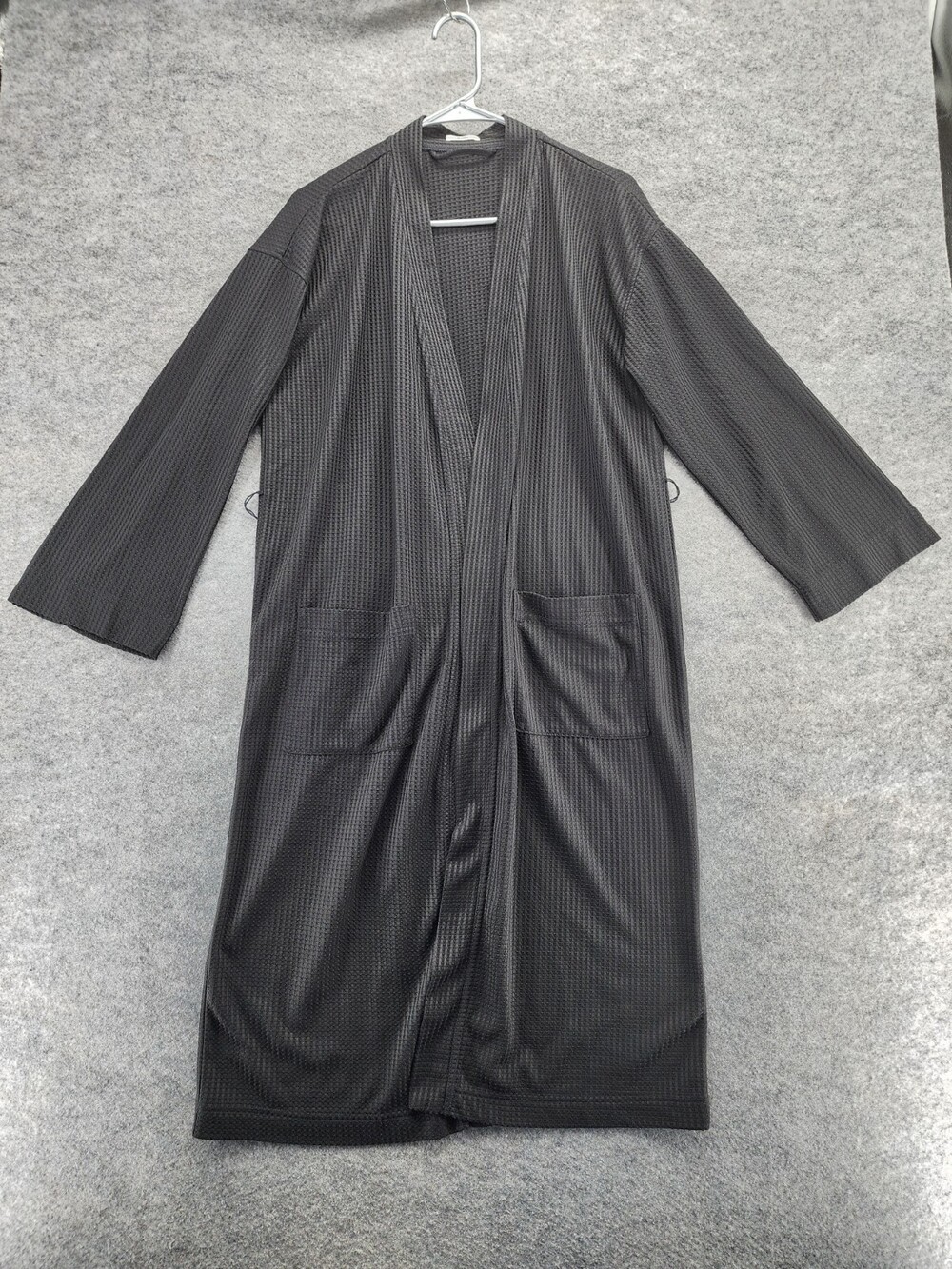 Knix Robe Womens XS/S/M Black Waffle Long Sleeve